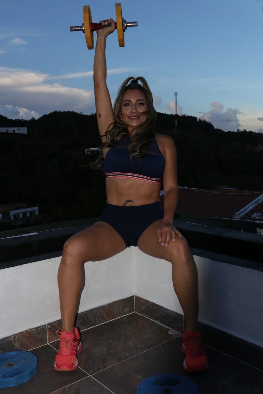 Catalina Londoño entrenando